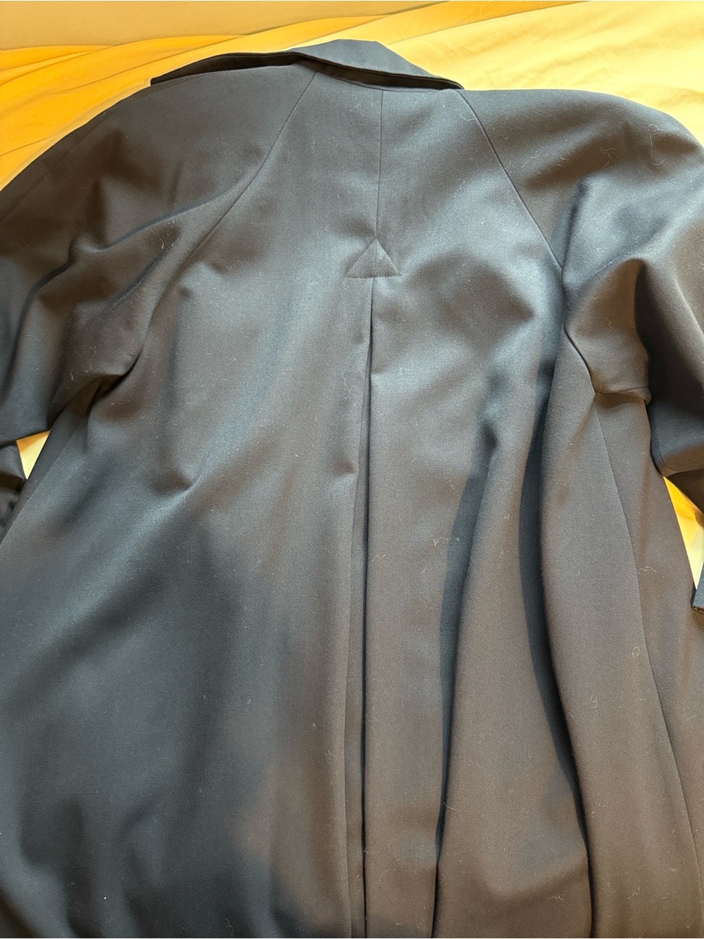 Vintage Christian Dior Navy Wool Trench Coat Sz 4 (Fits US 10 /12) - Picture 8 of 11